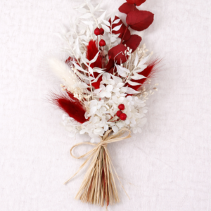 mini bouquet en fleurs séchées - douceur carmin