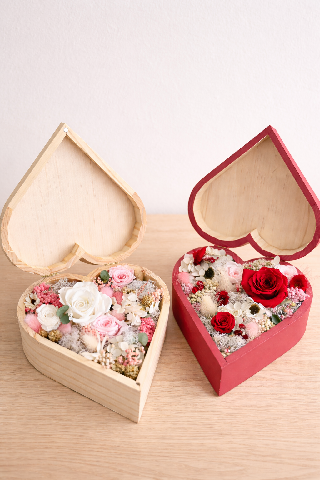 Boite en fleurs séchées - Coeur douce promesse – Image 4