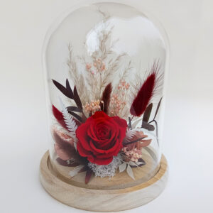 Cloche en fleurs séchées