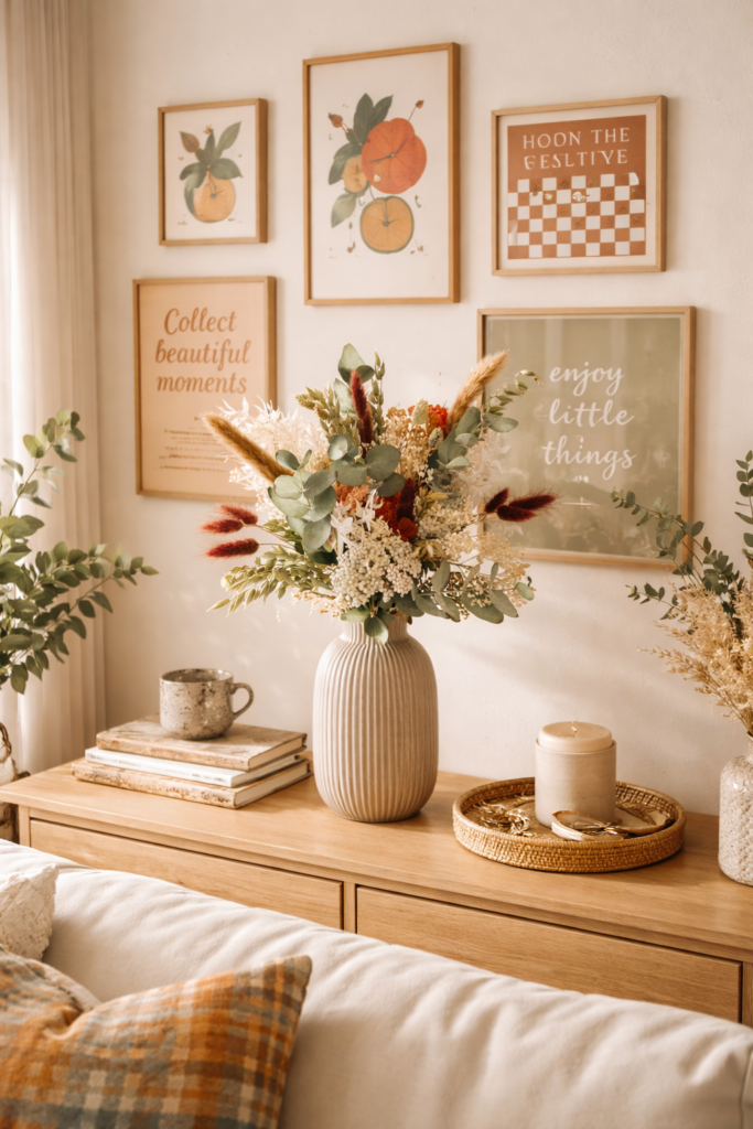 bouquet de fleurs séchées champêtre