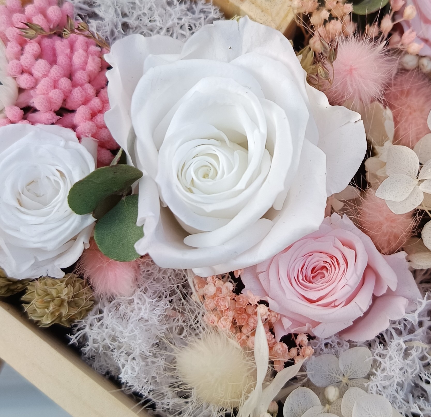 Boite en fleurs séchées - Coeur douce promesse – Image 3